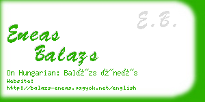 eneas balazs business card